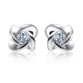 Ювелирные изделия для женщин Princess Cut Diamond 925 Silver Stud